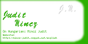 judit mincz business card